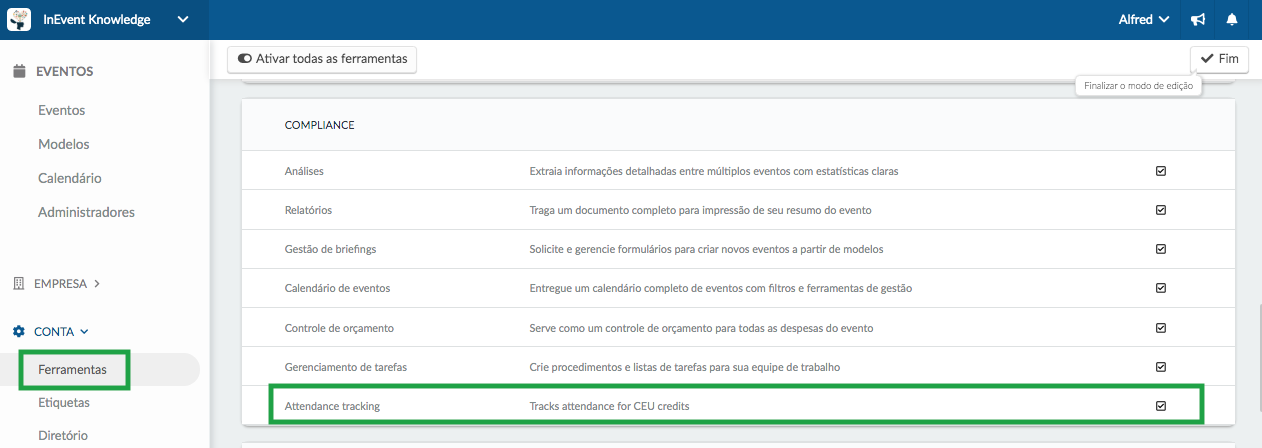 Enabling the attendance tracking at the company level