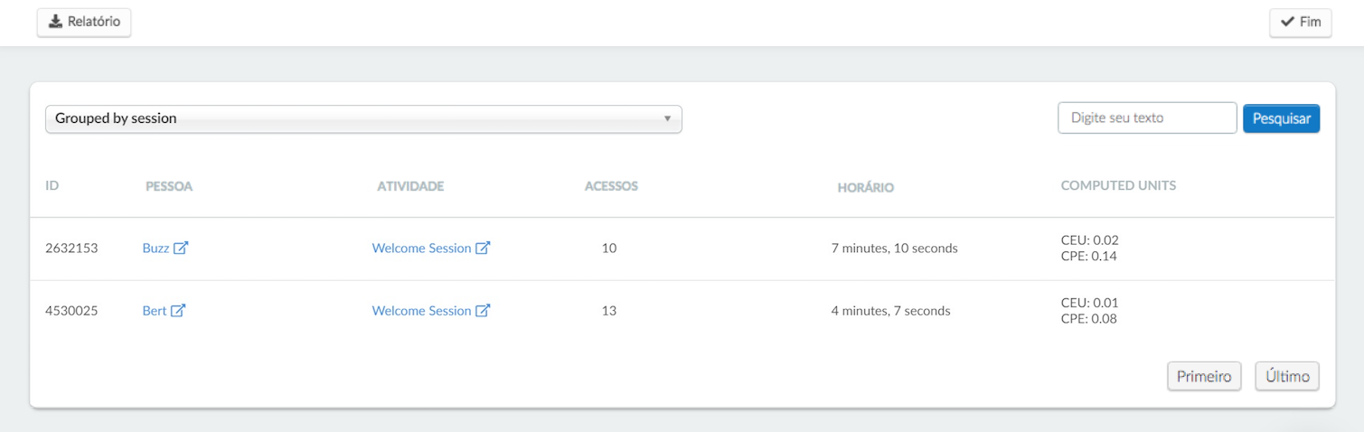 Report button on credits page