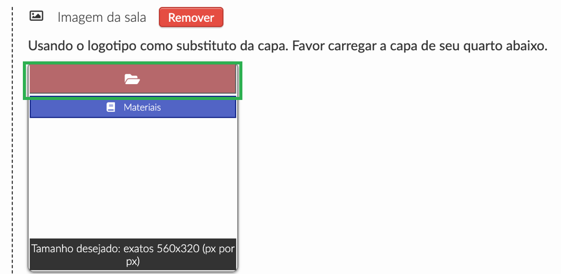 Inserção capa da sala virtual do patrocinador