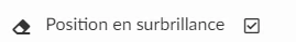Capture d'écran montrant l'option de position surlignée.