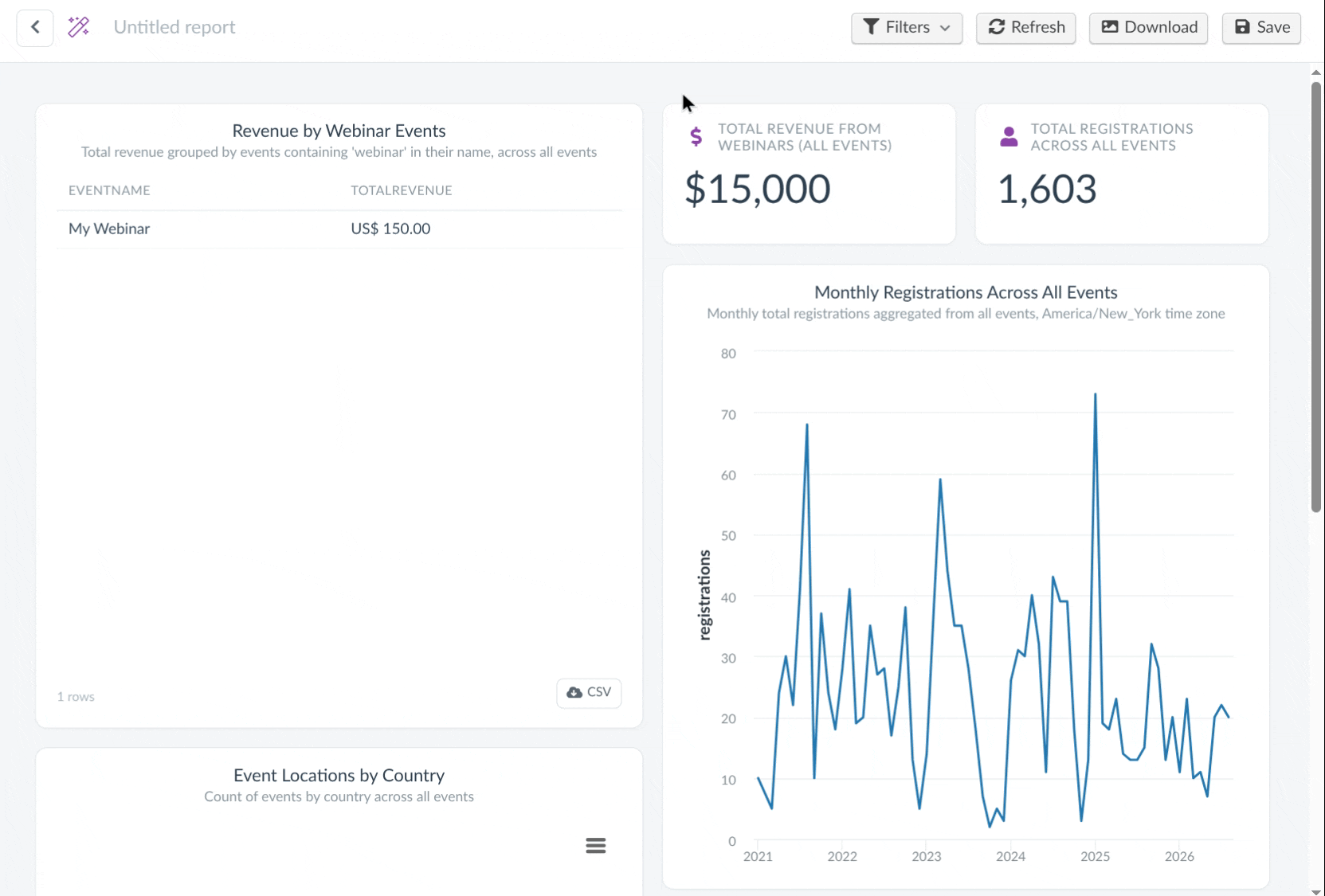 GIF showing how to organize report cards