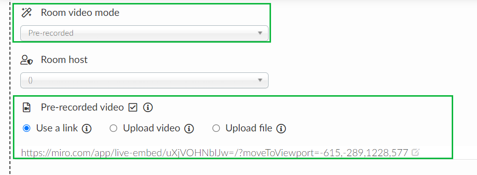 Pre-recorded video
