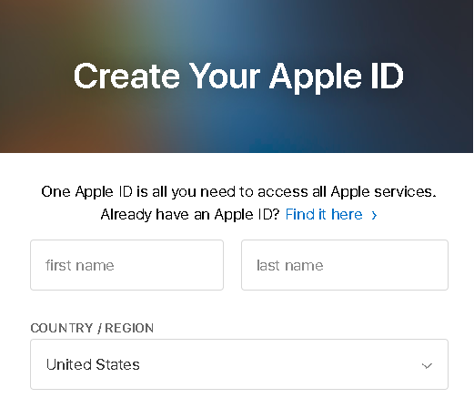 New Apple ID
