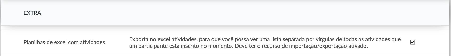 Captura de tela: ativando a opção de planilhas em configurações > ferramentas