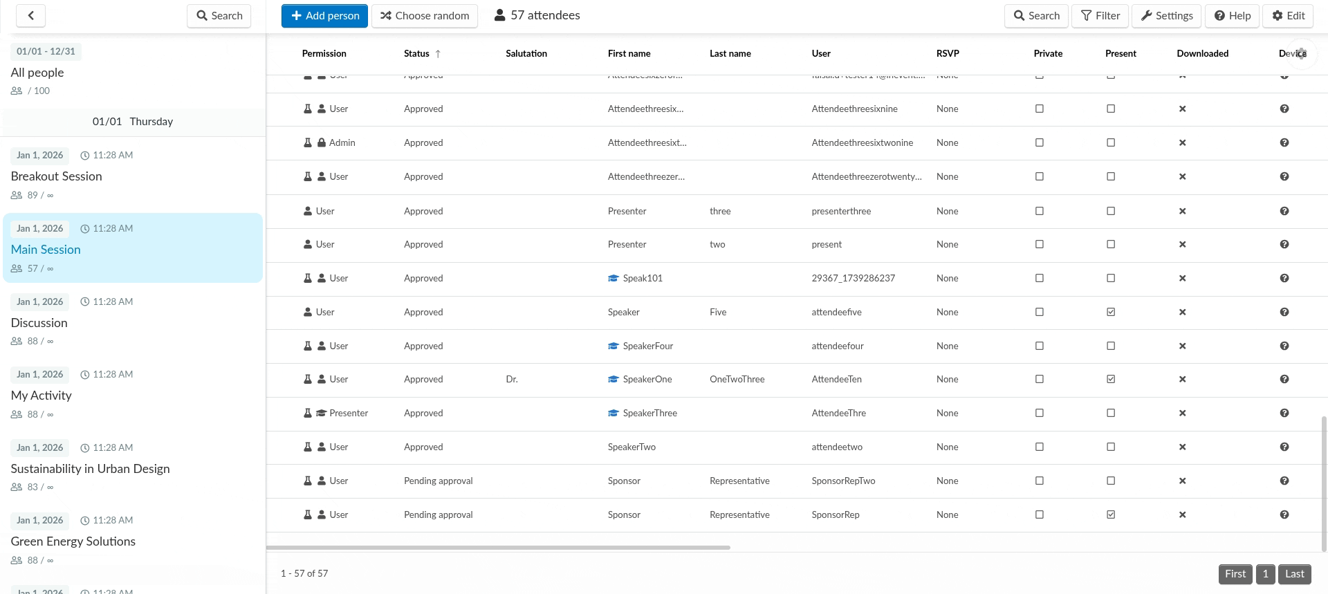 GIF showing how to approve attendees into activities