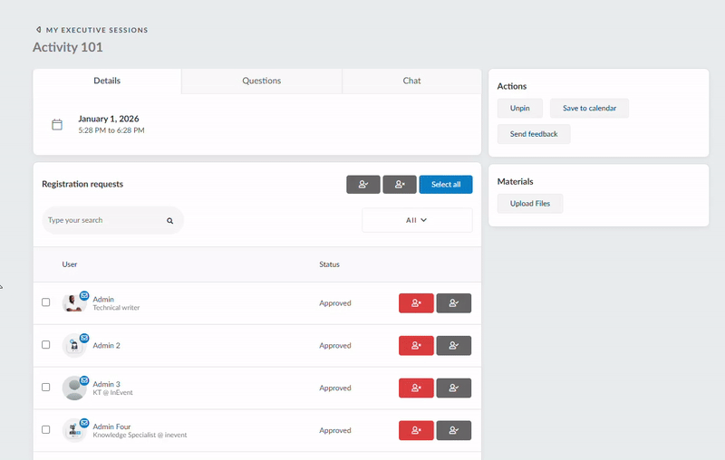 approving and rejecting in bulk