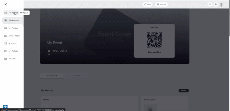 Gif showing the Poster in the web app in the activity details section.