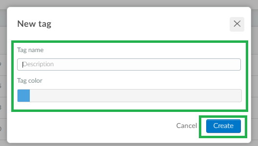 screenshot adding tag