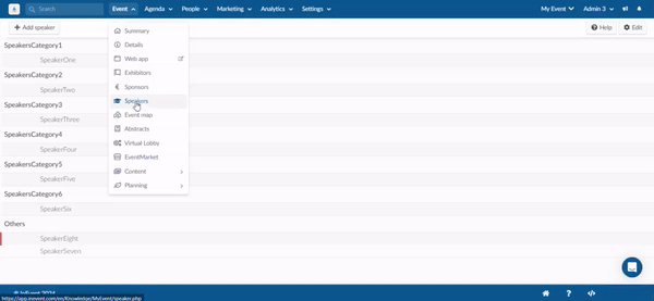 Creating a speaker category