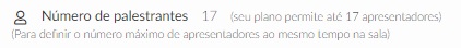 numero de palestrantes