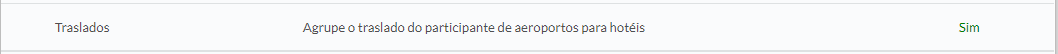 Captura de tela da ferramenta de traslados.