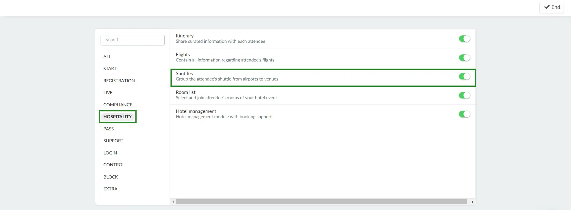 How to enable the Shuttles feature