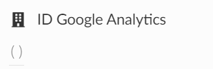 ID google analytics  