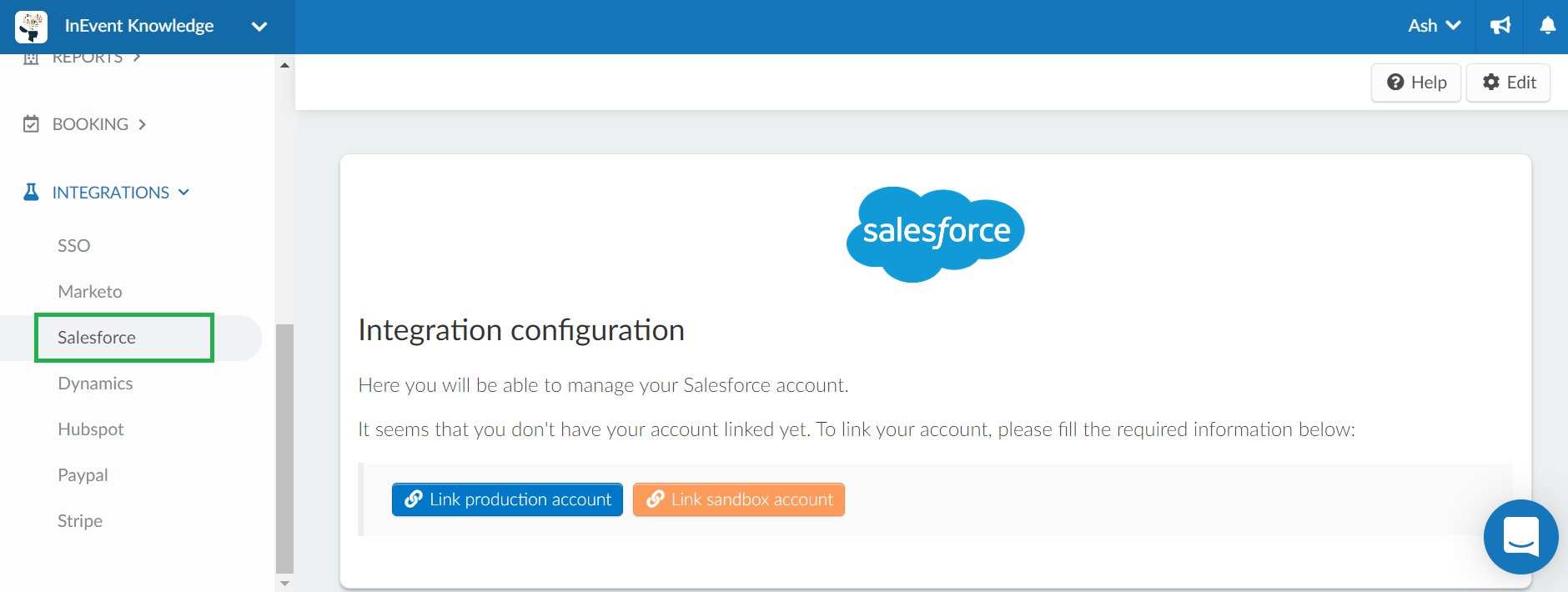 Integrating InEvent with Salesforce