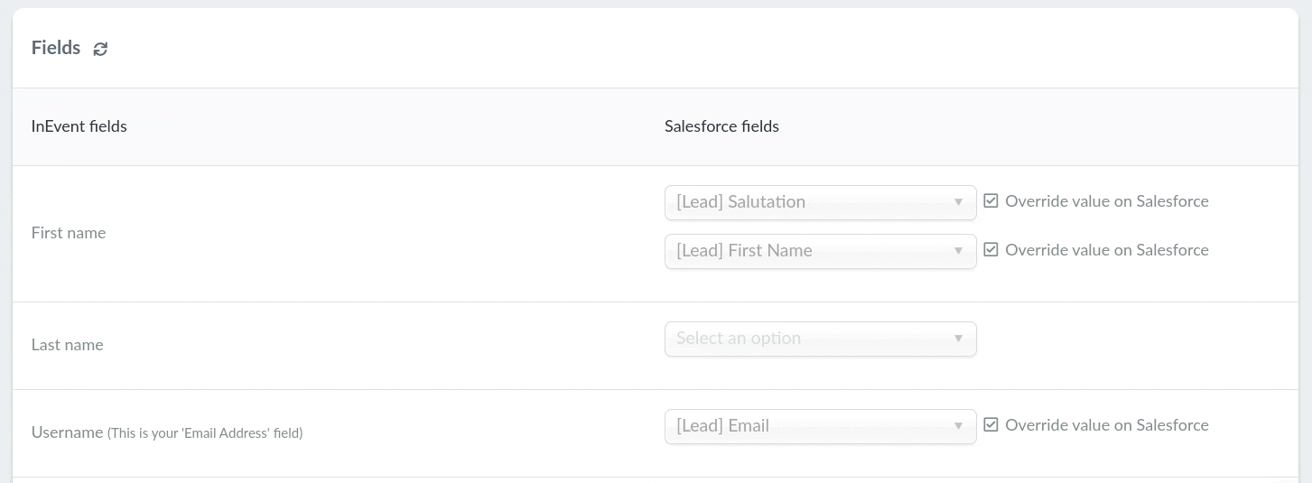 GIF showing the Override value on Salesforce checkboxes