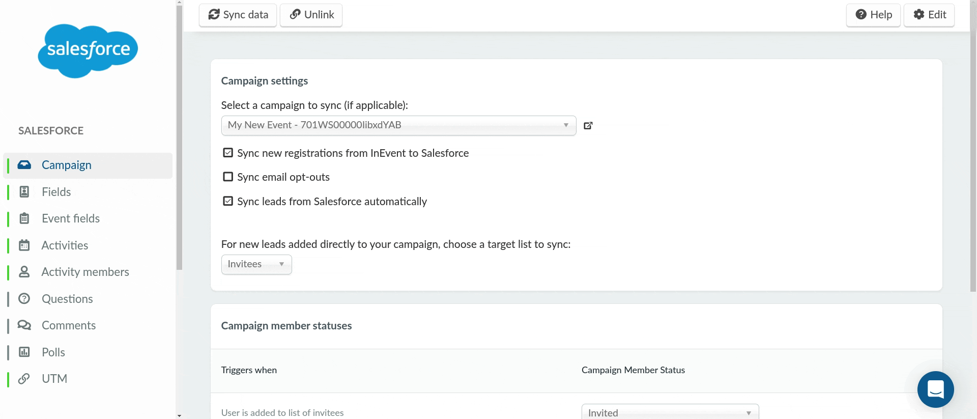 GIF showing the Unlink process