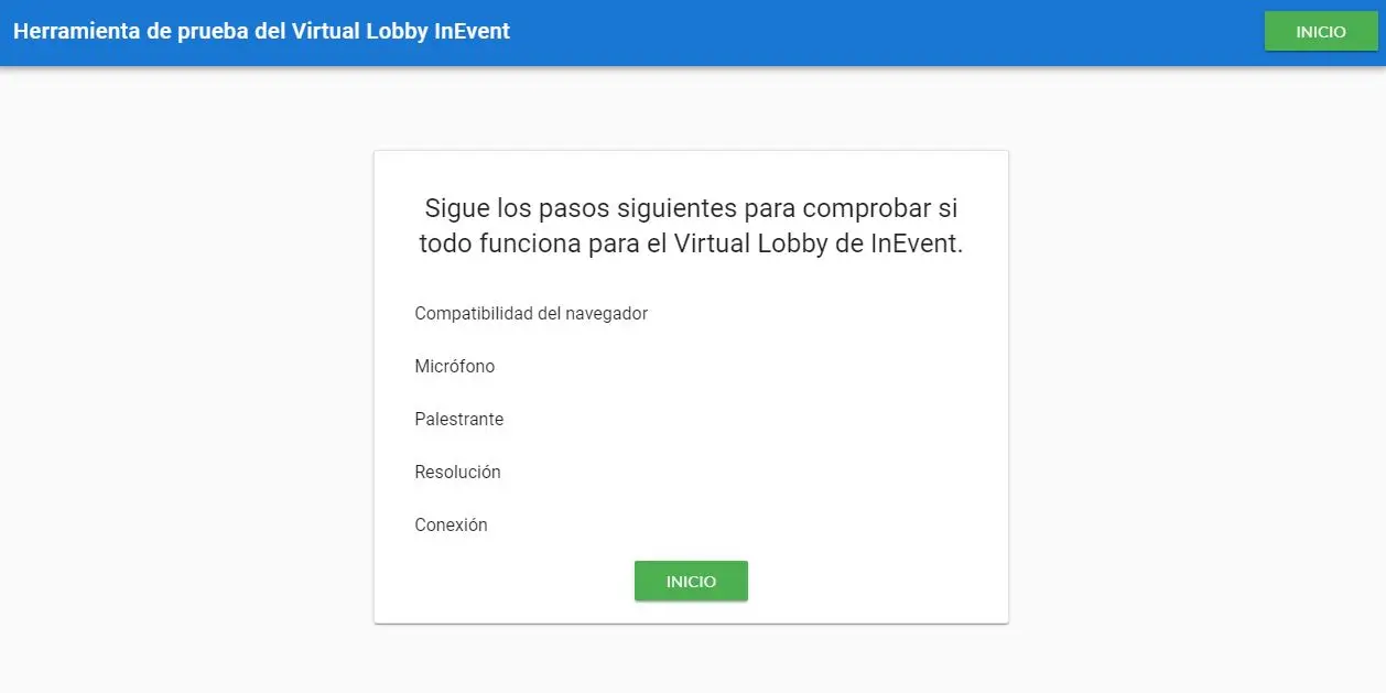 Herramienta de prueba del Virtual Lobby