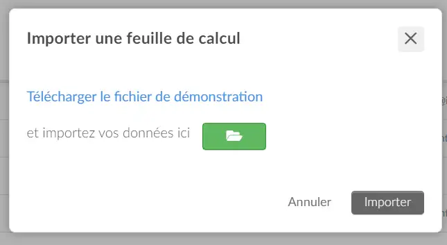 Importer un fichier de demonstration