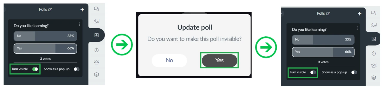 Making a poll invisible