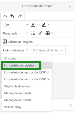 Añadir links dinámicos