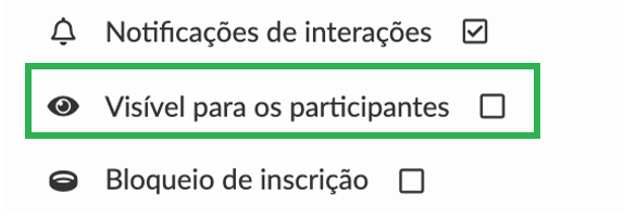 Como editar a visibilidade de uma atividade