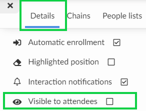 How to edit the activity visibility