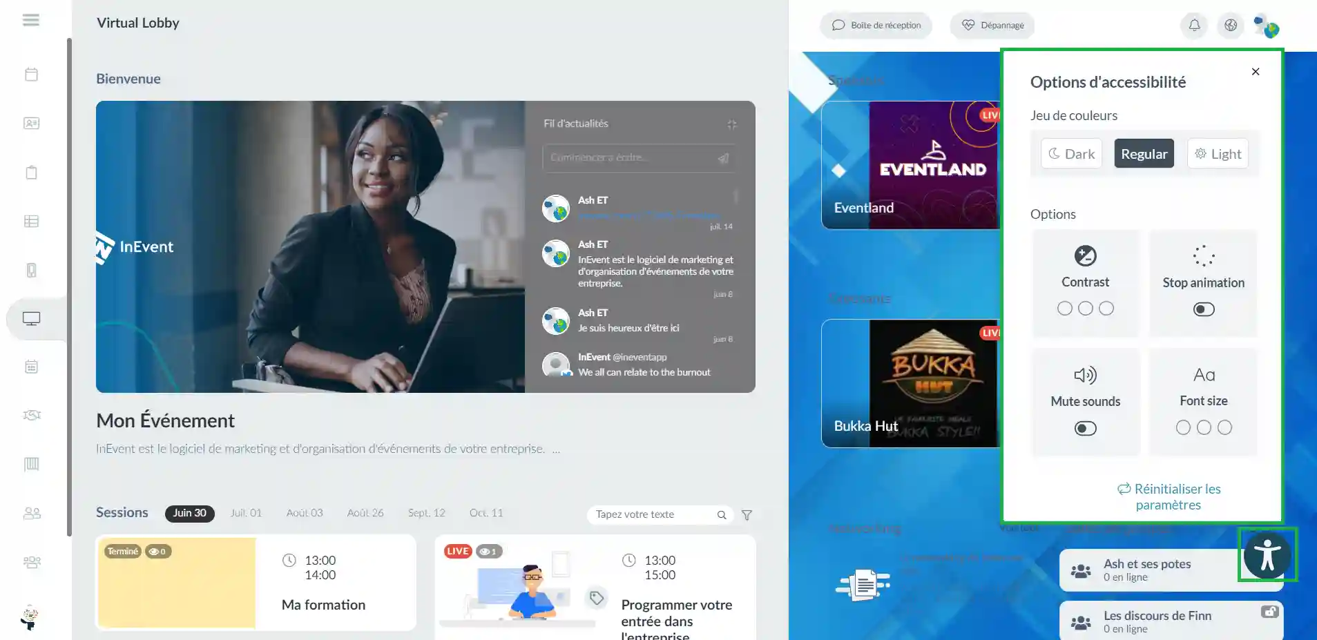 options d'accessibilité
