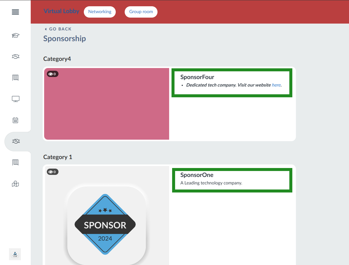 Virtual Lobby - Sponsors Mini Bio