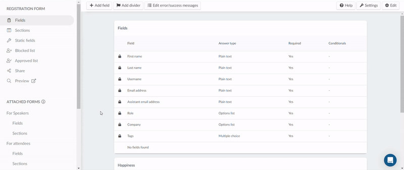 creating a parent field with checkbox answer type