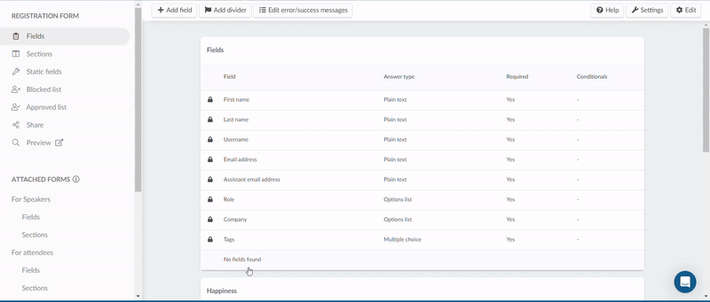 Deleting conditional questions