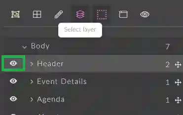 Setting a section' s visibility