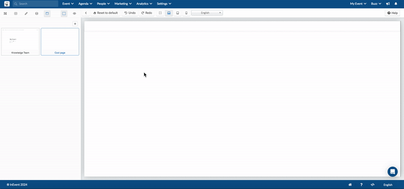 Gif showing how to create new pages in a website