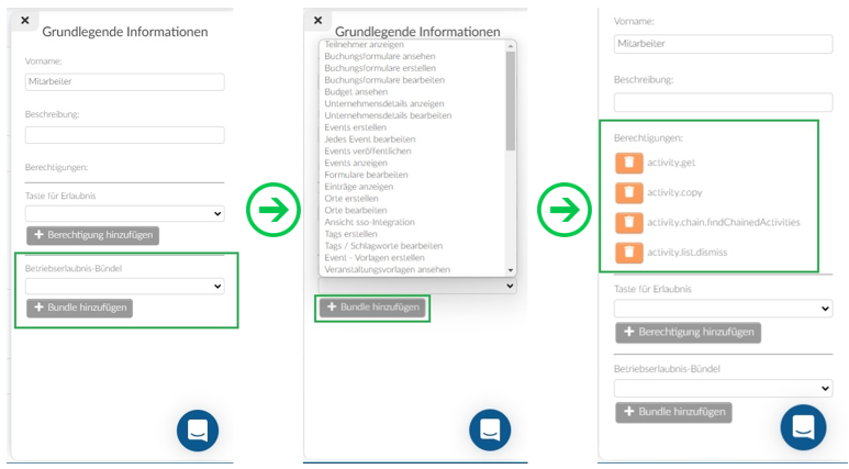 Create a bundle of permissions