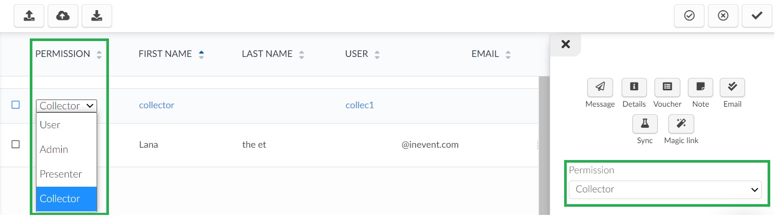 Registering collector profiles