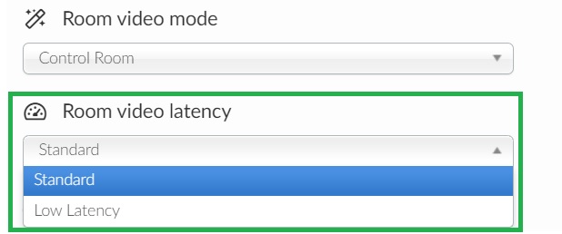 Room video latency