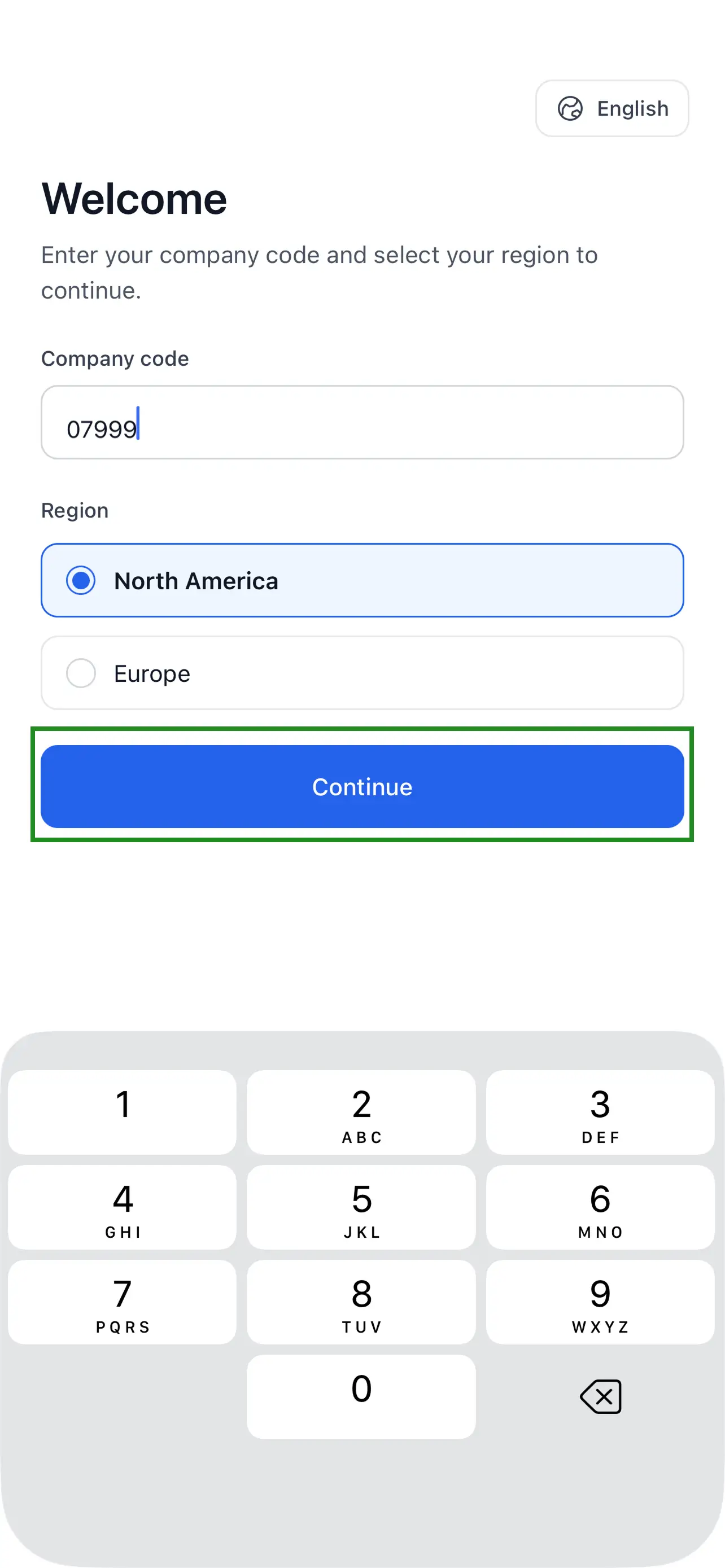 Welcome page