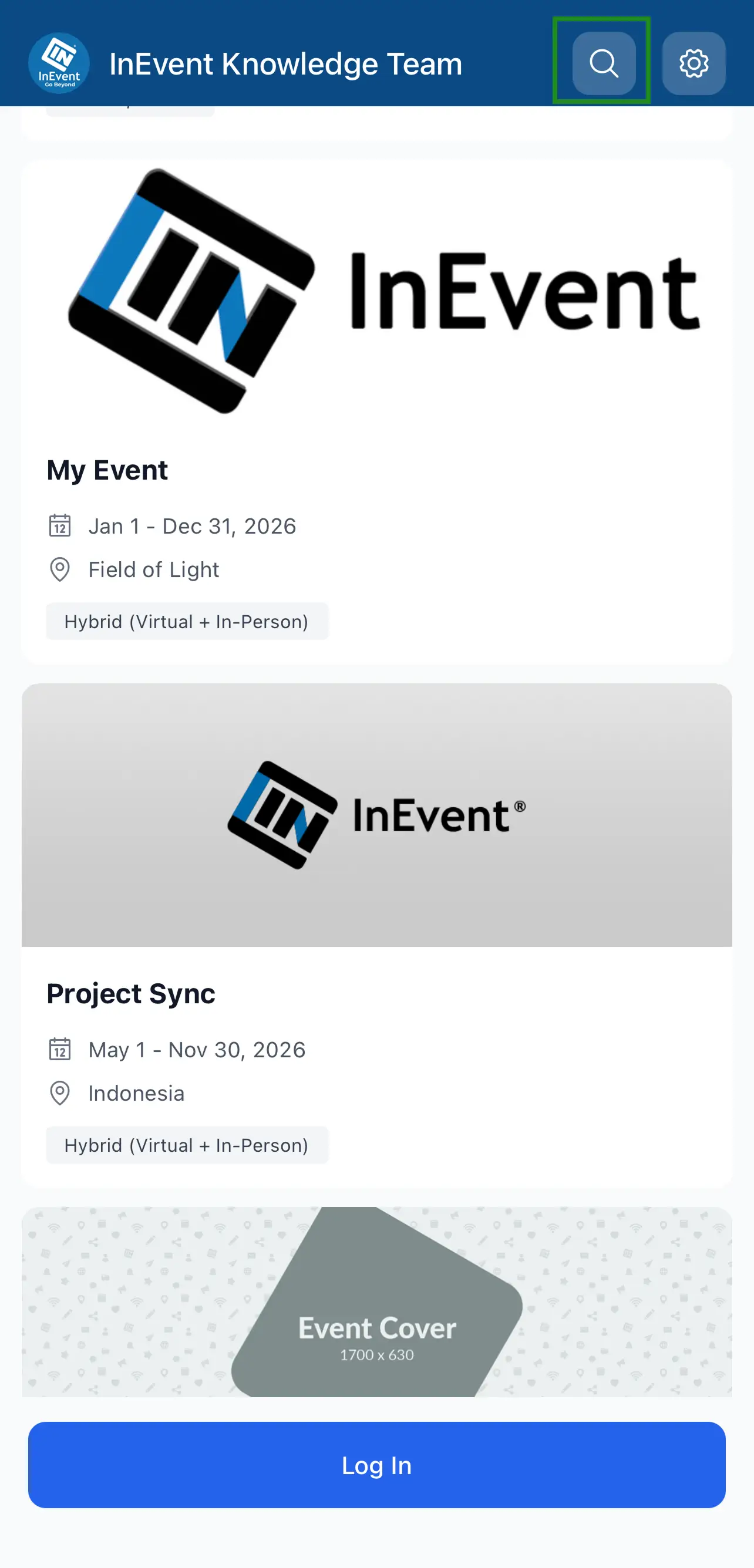 events search icon