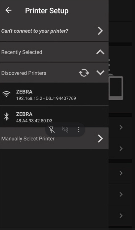 Connect to the printer