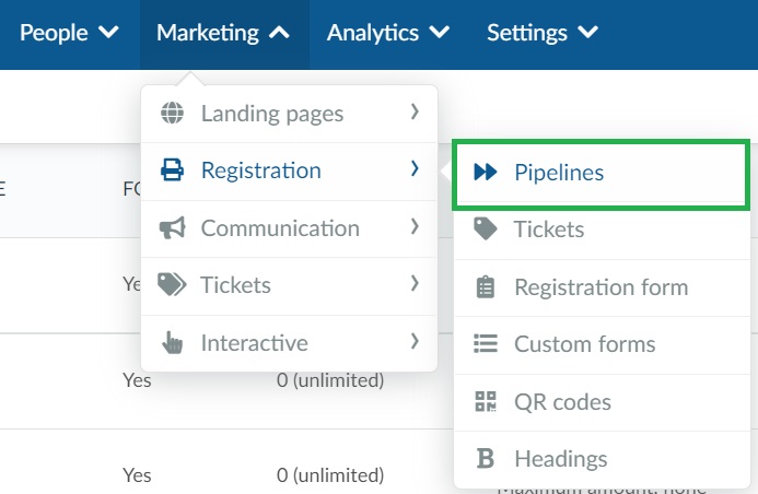 How to access the pipelines page