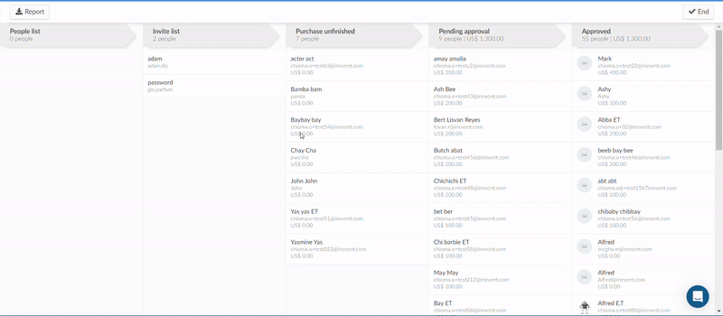 GIF showing how to see the pipeline report