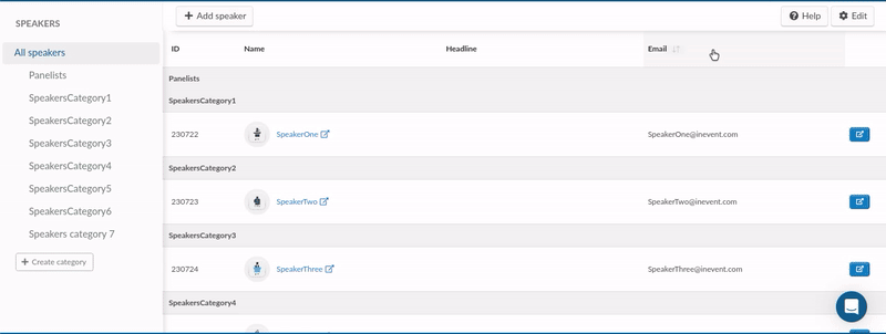 Adding speakers in a bulk