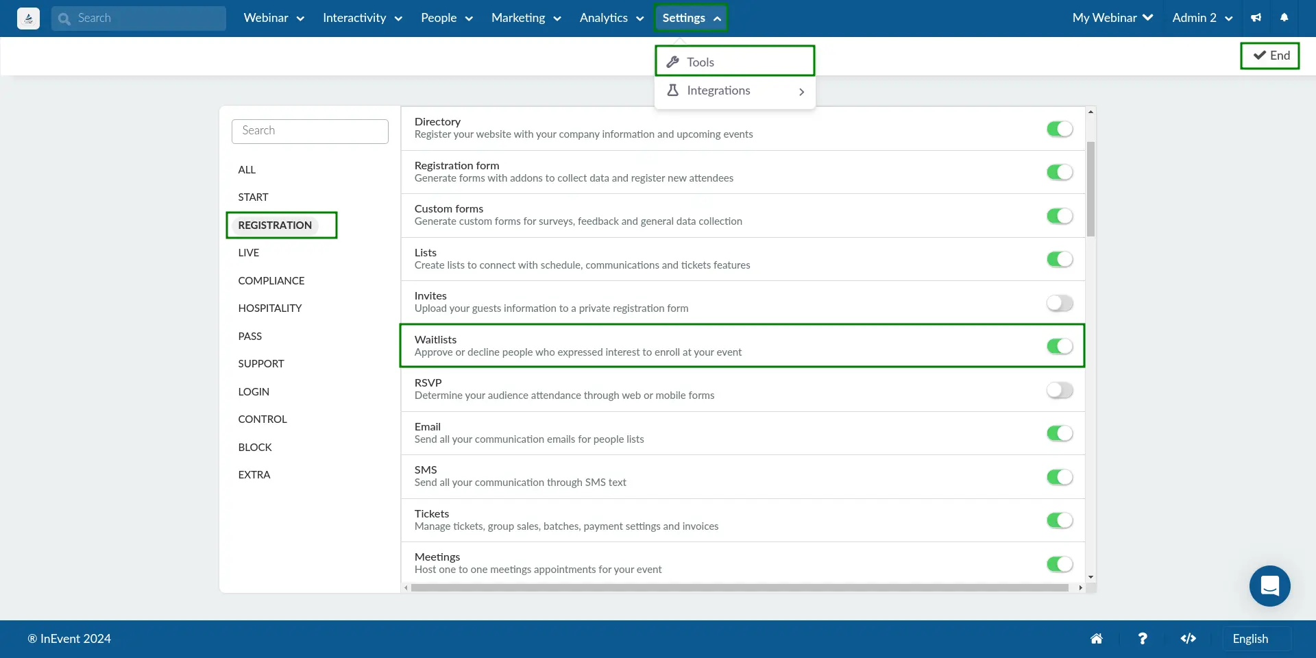  Waitlist requirement and Waitlist