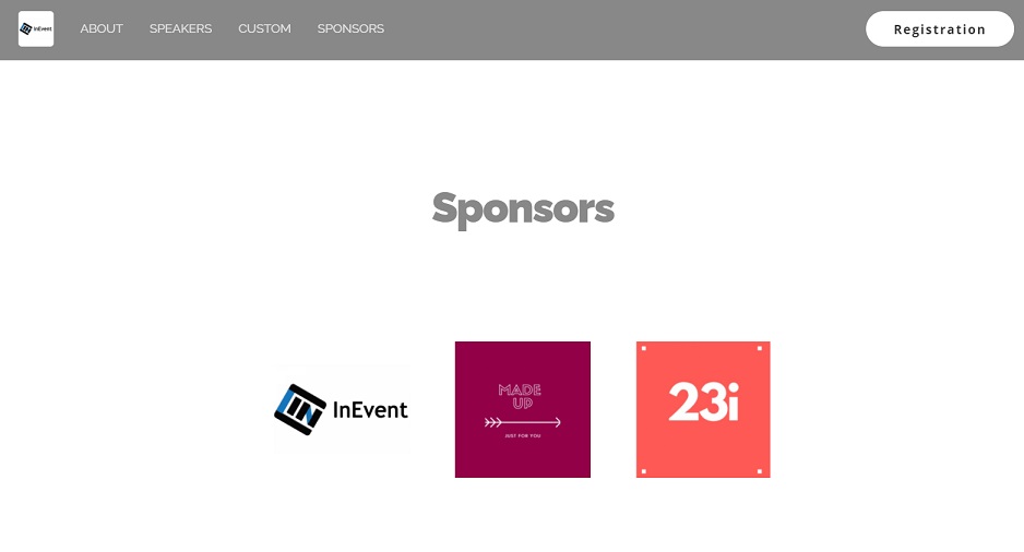 Screenshot of sponsors section on a website