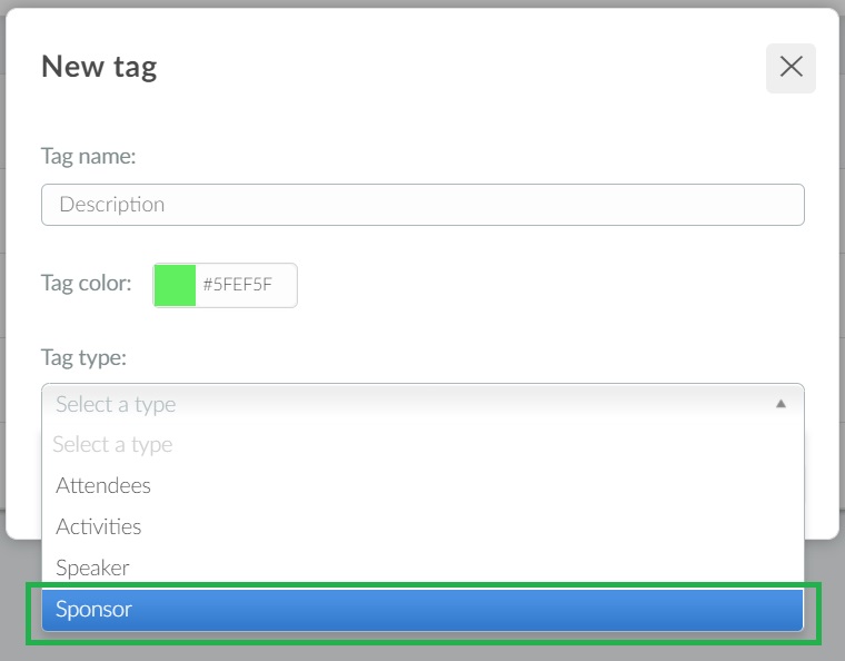 How to create a sponsor tag