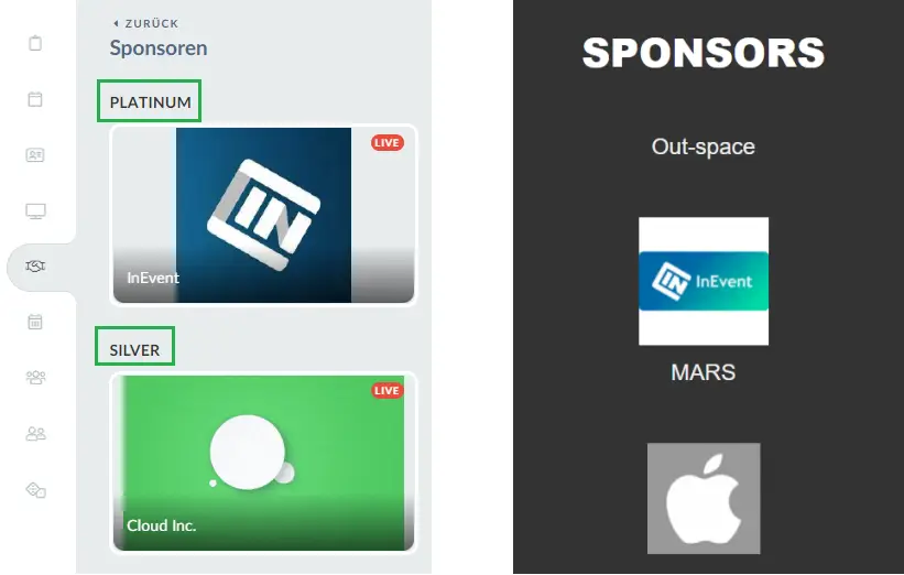 sponsor categories