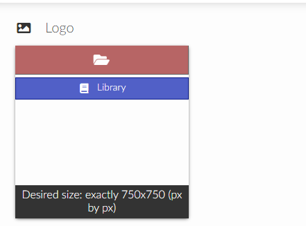 Image showing the thumbnail where the logo image is uploaded