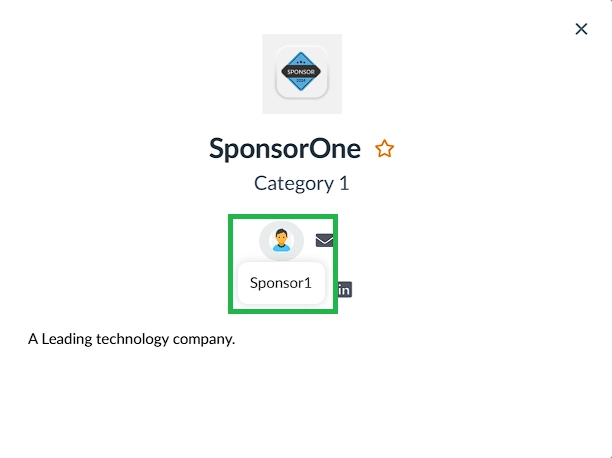 Image showing where the Sponsor contact image appears