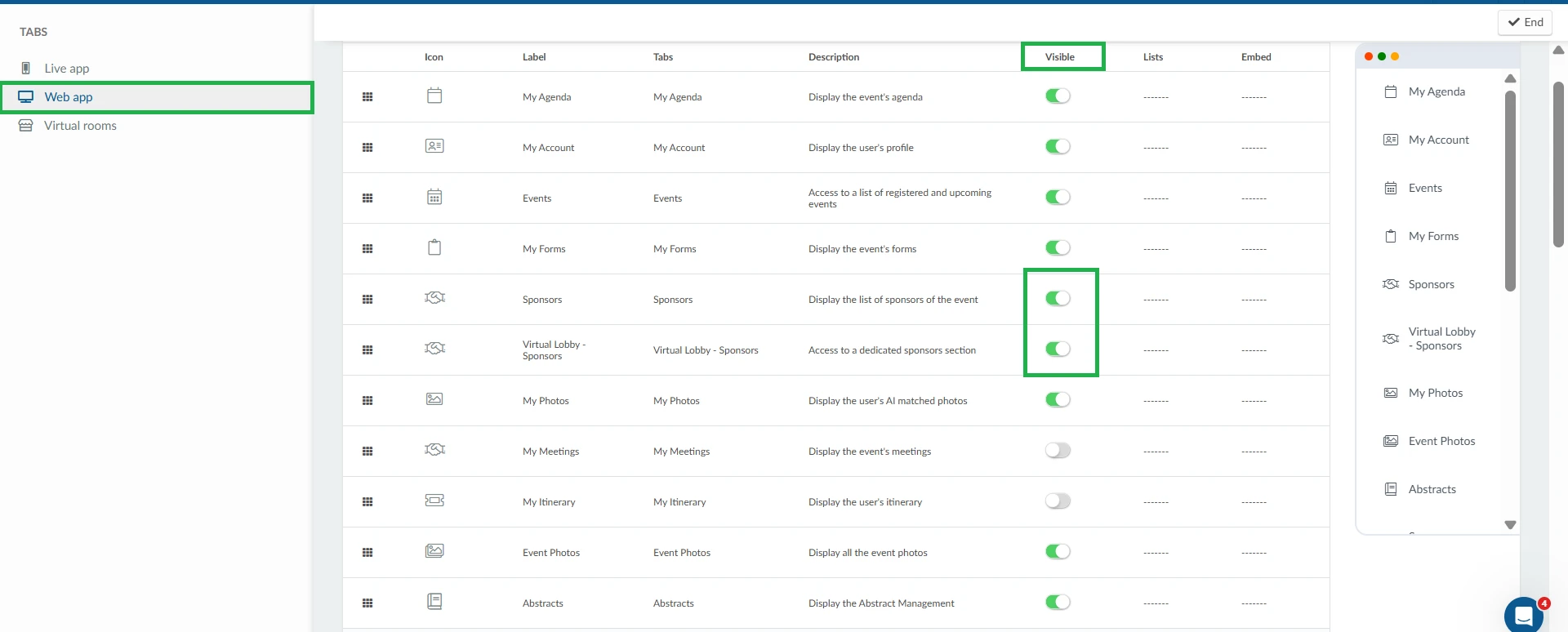 Screenshot showing a spreadsheet import interface