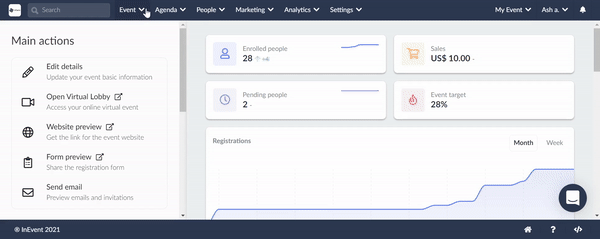 Gif of how to configure the Virtual Lobby