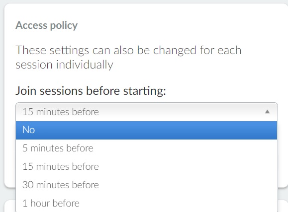 Access policy options